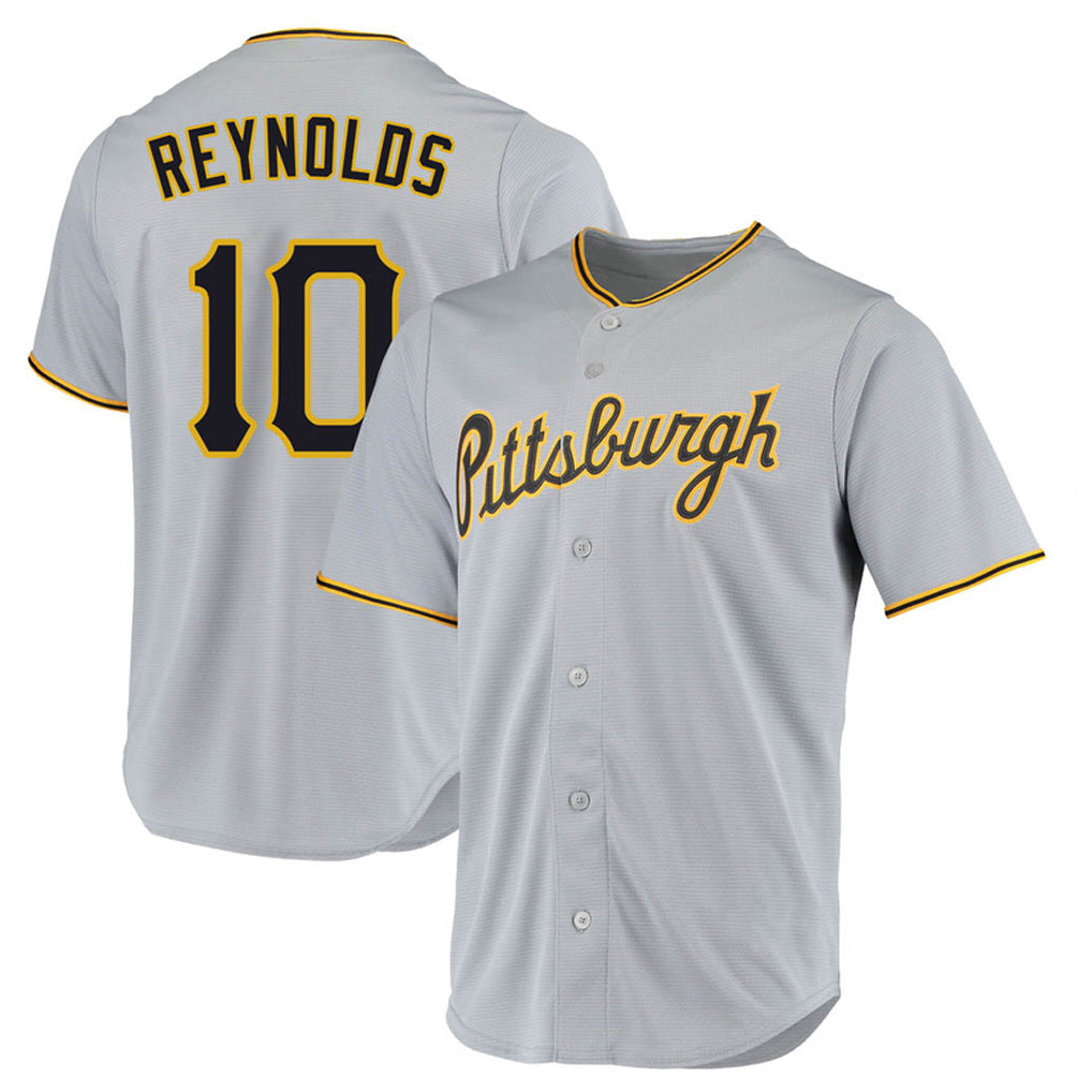 tocy P.Pirates #10 Bryan Reynolds Player Gray Road Home Game Stitched Jerseys