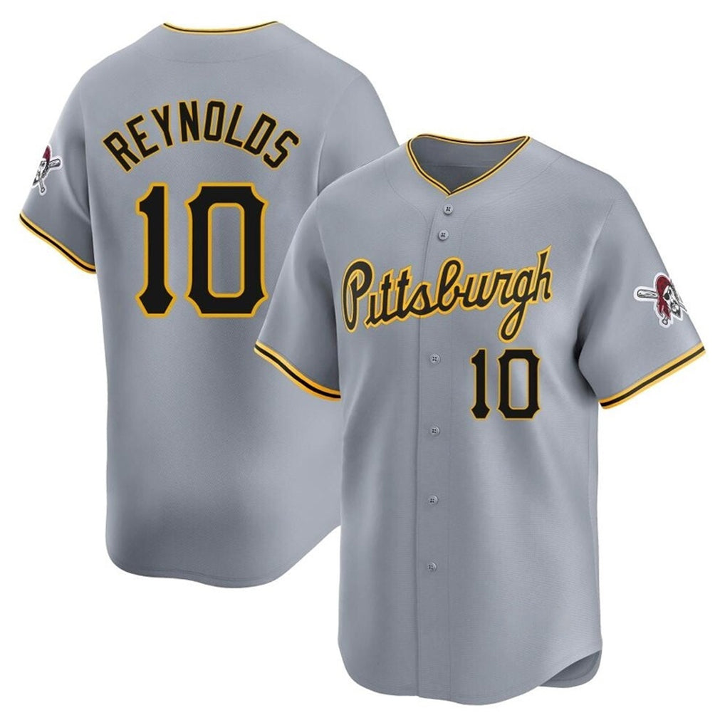 tocy P.Pirates #10 Bryan Reynolds Player Gray Road Home Limited Stitched Jerseys