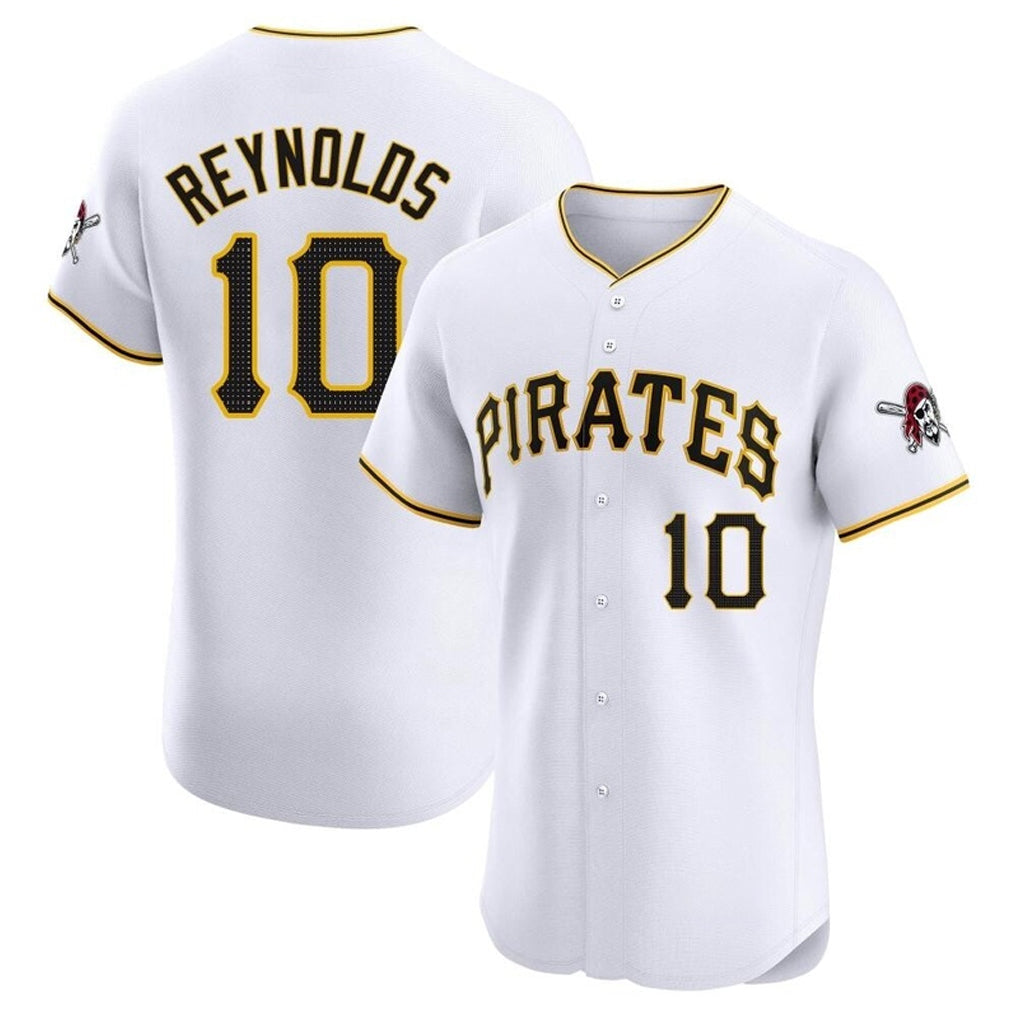 tocy P.Pirates #10 Bryan Reynolds Player White Home Limited Elite Stitched Jerseys