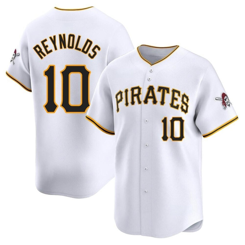 tocy P.Pirates #10 Bryan Reynolds Player White Home Limited Stitched Jerseys