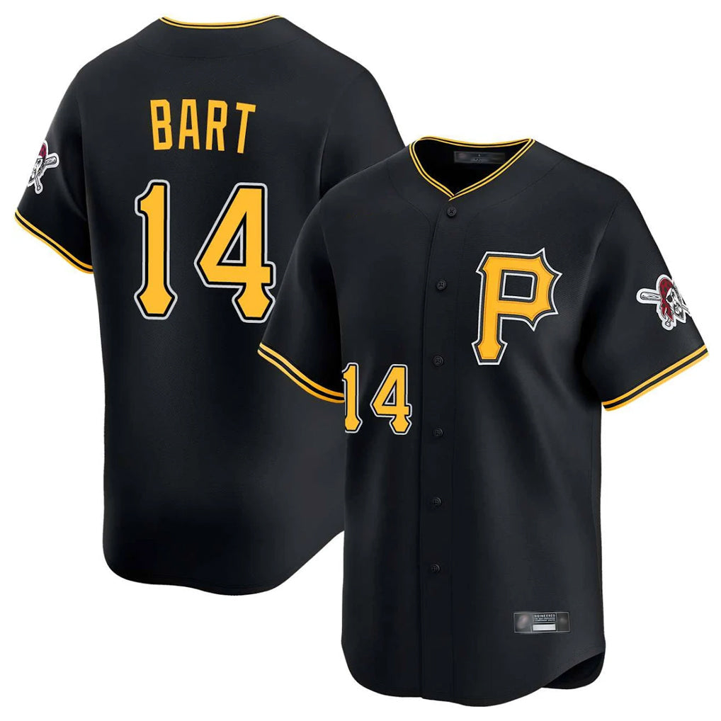 tocy P.Pirates #14 Joey Bart Player Black Alternate Limited Game Stitched Jerseys