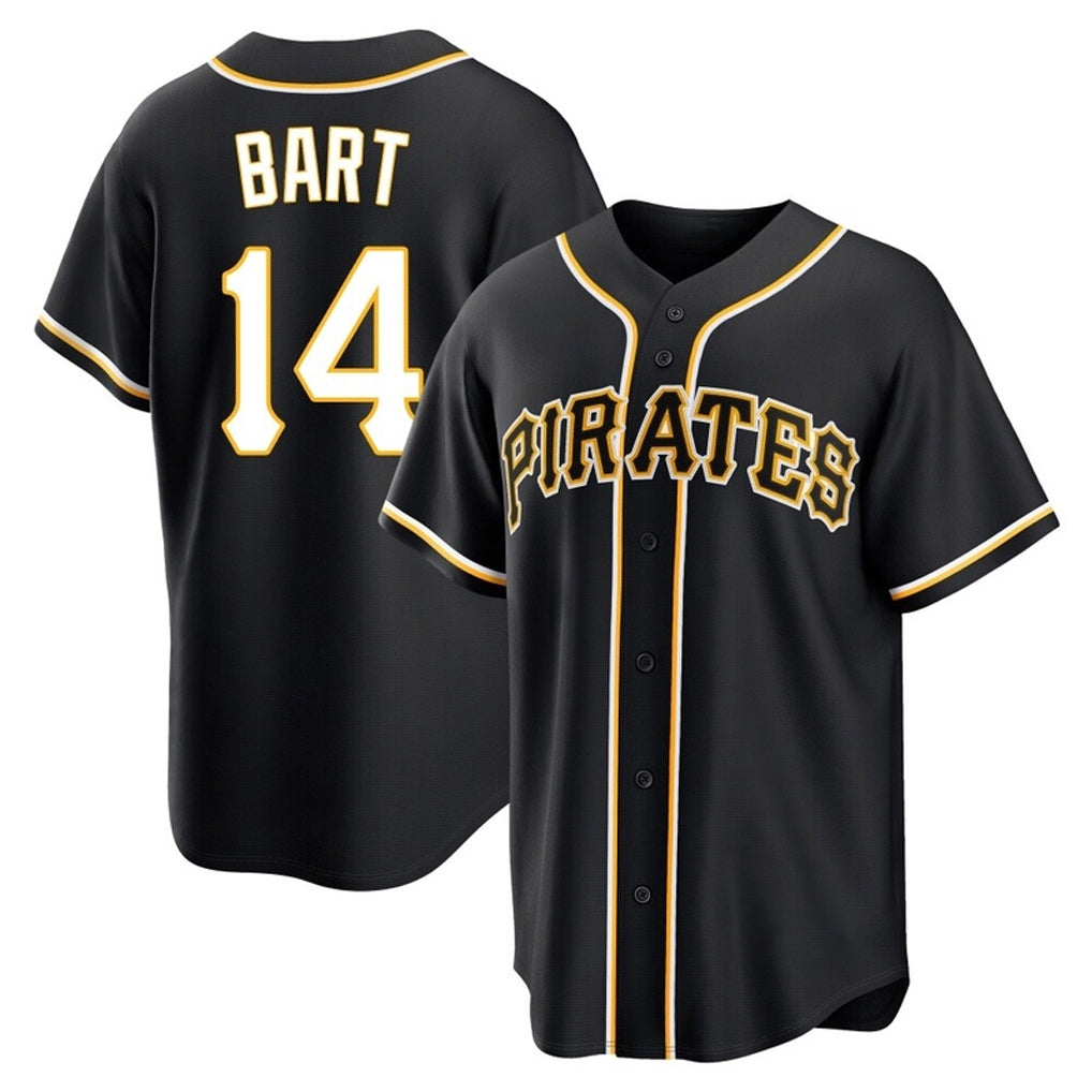 tocy P.Pirates #14 Joey Bart Player Black Fashion Out Home Game Stitched Jerseys