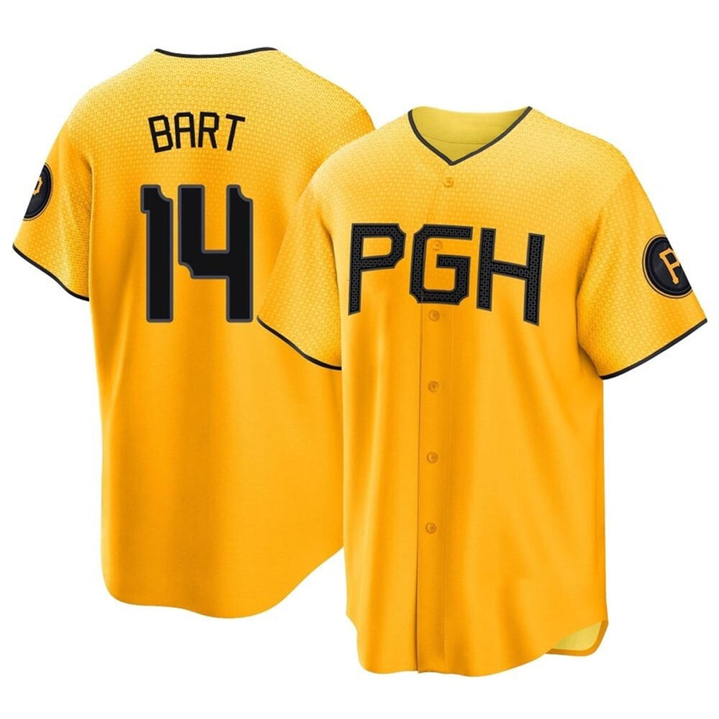 tocy P.Pirates #14 Joey Bart Player Gold City Connect Home Game Stitched Jerseys