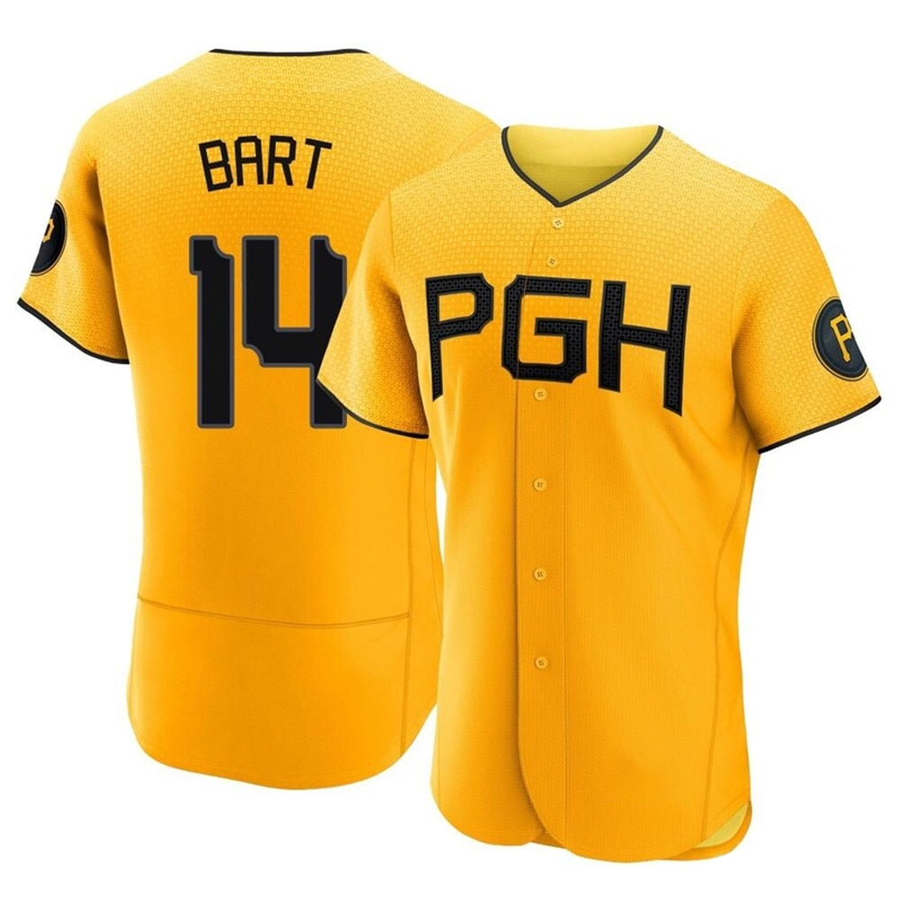 tocy P.Pirates #14 Joey Bart Player Gold City Connect Home Limited Elite Stitched Jerseys