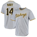 tocy P.Pirates #14 Joey Bart Player Gray Road Home Game Stitched Jerseys