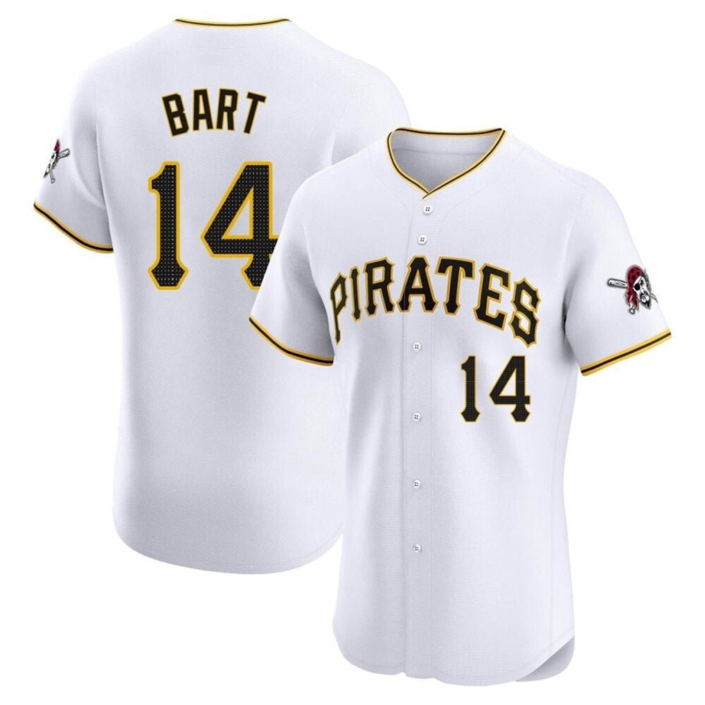 tocy P.Pirates #14 Joey Bart Player White Home Limited Elite Stitched Jerseys