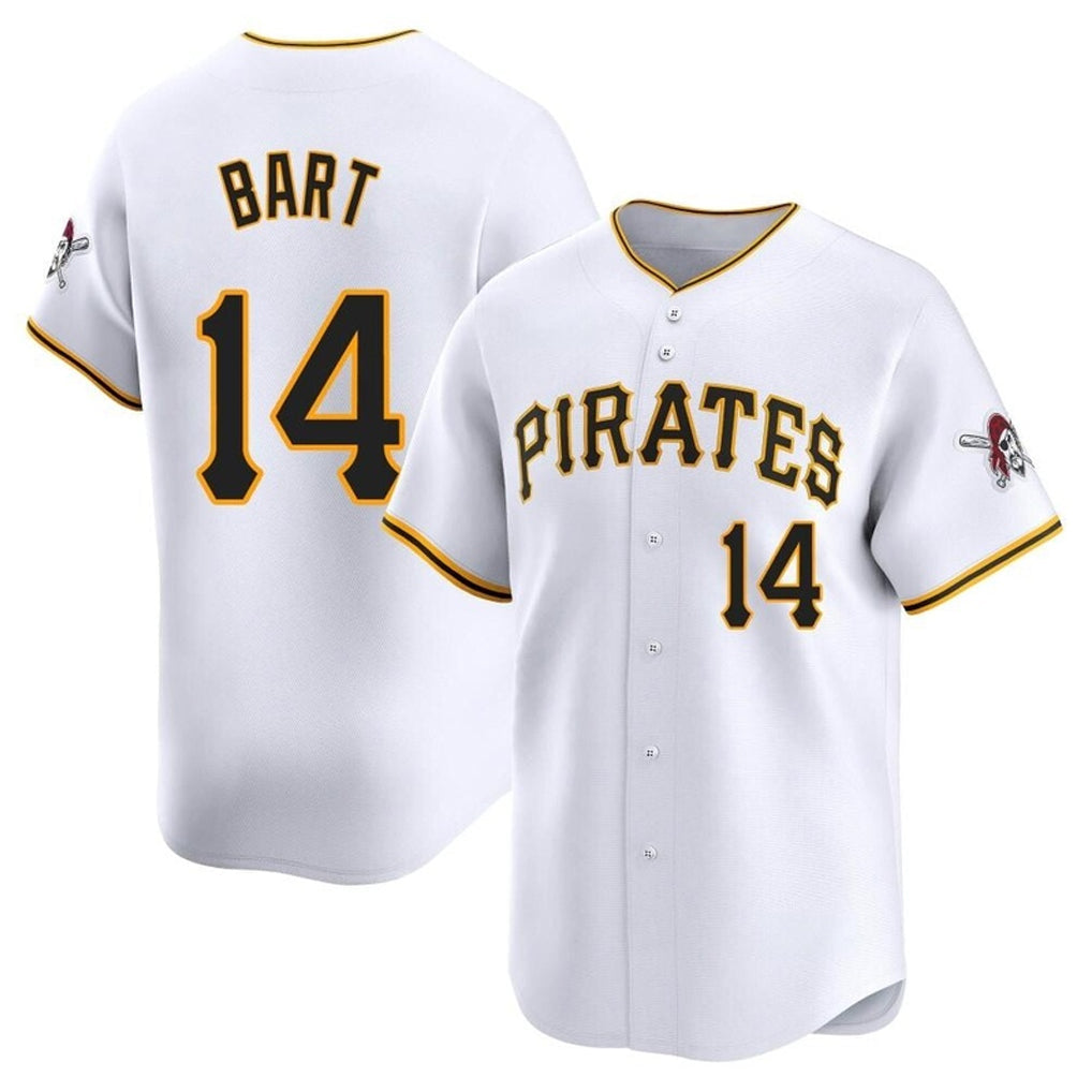 tocy P.Pirates #14 Joey Bart Player White Home Limited Stitched Jerseys