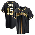 tocy P.Pirates #15 Oneil Cruz Player Black Fashion Out Home Game Stitched Jerseys