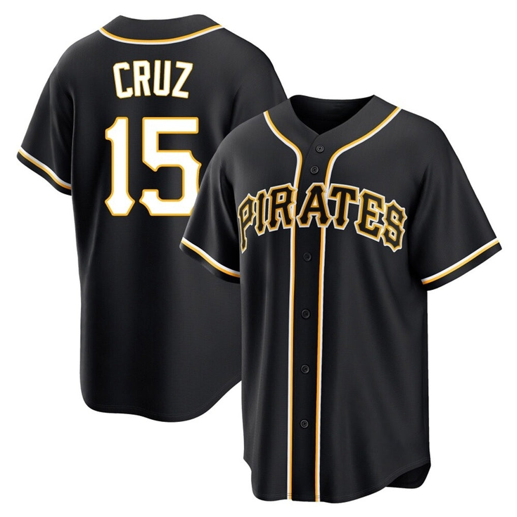 tocy P.Pirates #15 Oneil Cruz Player Black Fashion Out Home Game Stitched Jerseys