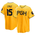 tocy P.Pirates #15 Oneil Cruz Player Gold City Connect Home Game Stitched Jerseys