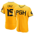 tocy P.Pirates #15 Oneil Cruz Player Gold City Connect Home Limited Elite Stitched Jerseys