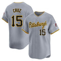 tocy P.Pirates #15 Oneil Cruz Player Gray Road Home Limited Stitched Jerseys