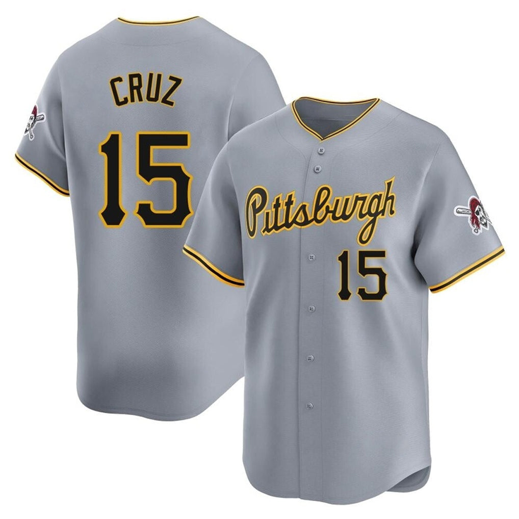 tocy P.Pirates #15 Oneil Cruz Player Gray Road Home Limited Stitched Jerseys