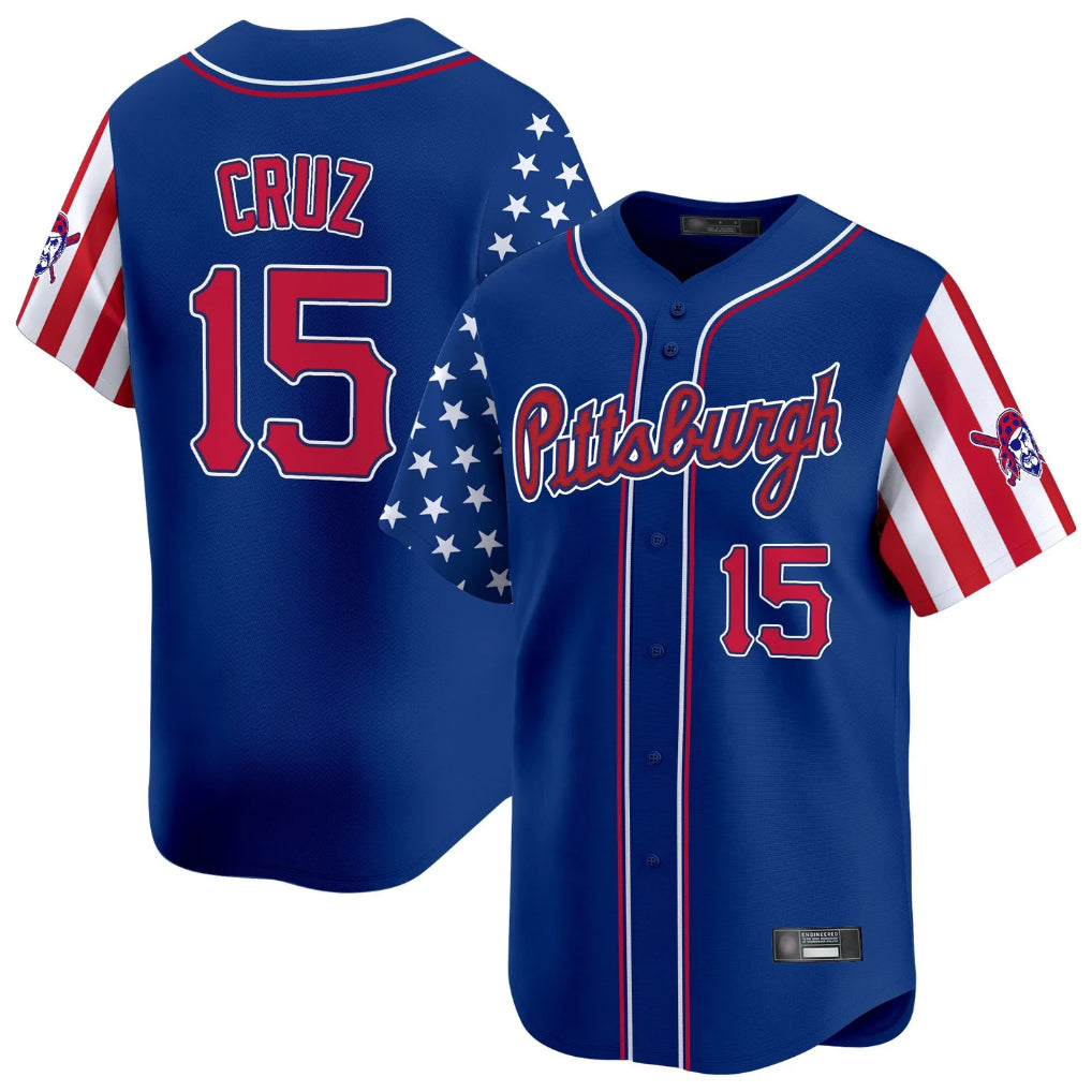 tocy P.Pirates #15 Oneil Cruz Player Royal 2025 Independence Day Vapor Premier Limited Stitched Jerseys