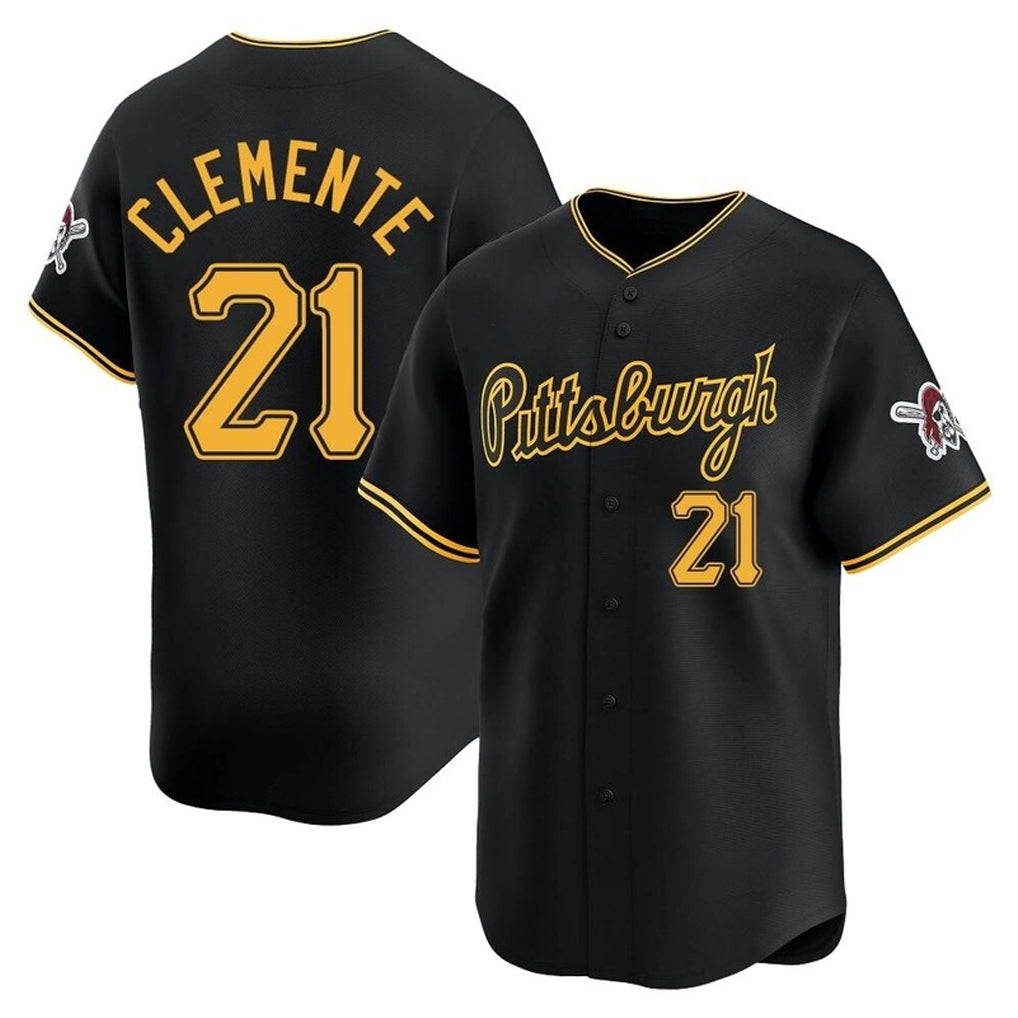 tocy P.Pirates #21 Roberto Clemente Player Black Alt Home Limited Stitched Jerseys