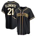 tocy P.Pirates #21 Roberto Clemente Player Black Fashion Out Home Game Stitched Jerseys