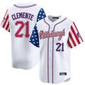 tocy P.Pirates #21 Roberto Clemente Player White 2025 Independence Day Vapor Premier Limited Stitched Jerseys
