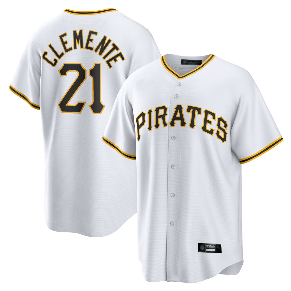 tocy P.Pirates #21 Roberto Clemente Player White Home Game Stitched Jerseys