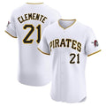tocy P.Pirates #21 Roberto Clemente Player White Home Limited Elite Stitched Jerseys