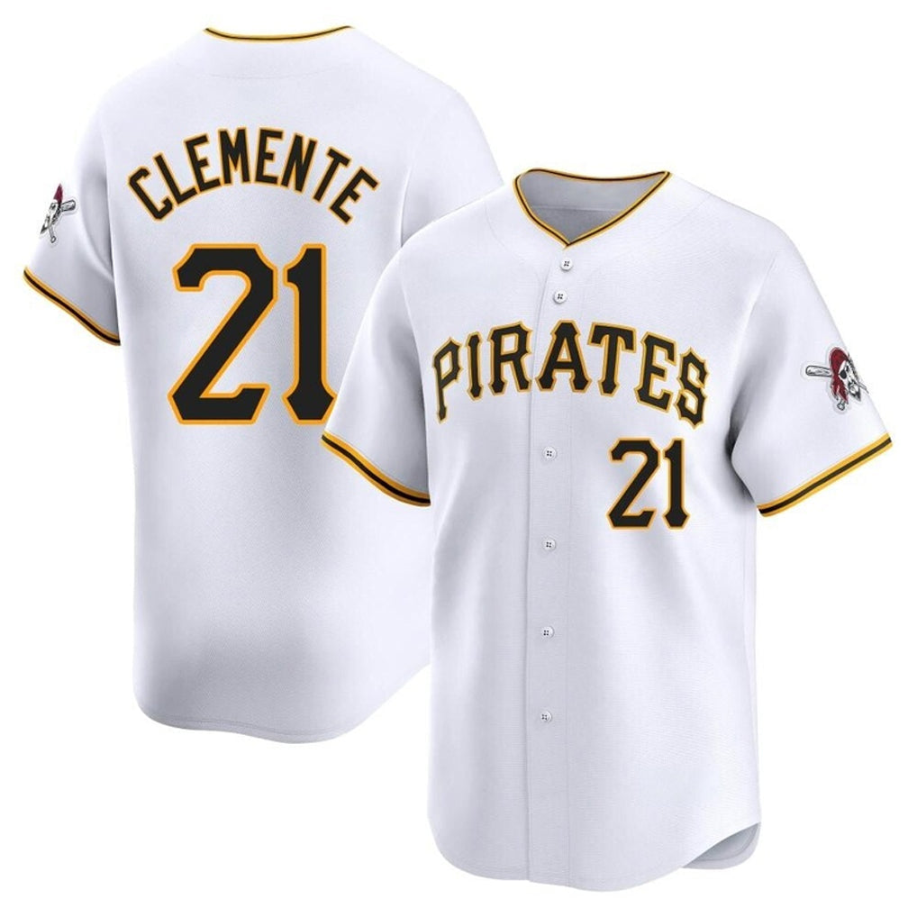 tocy P.Pirates #21 Roberto Clemente Player White Home Limited Stitched Jerseys