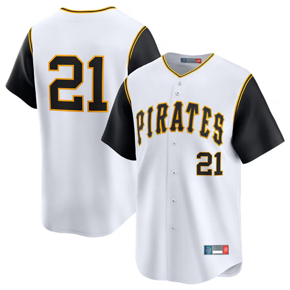 tocy P.Pirates #21 Roberto Clemente Player White Throwback Cooperstown Limited Stitched Jerseys