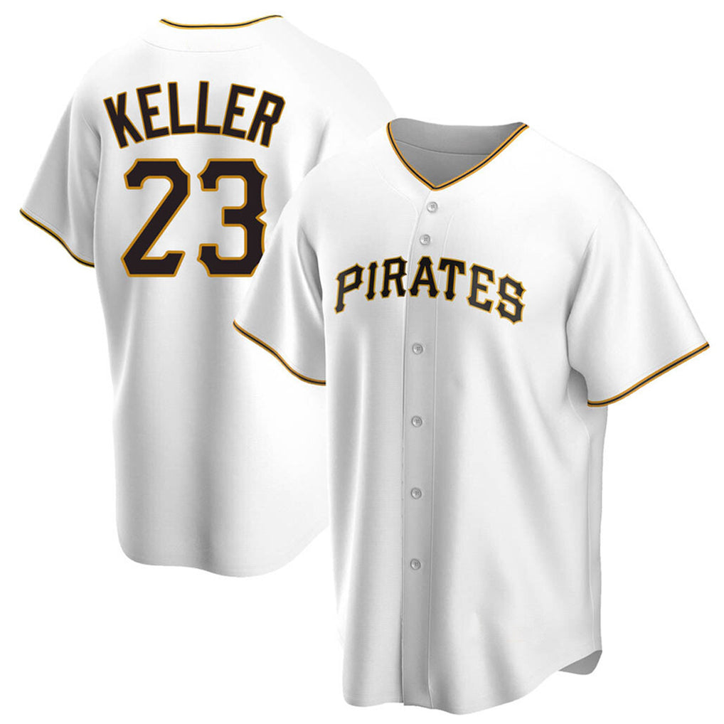 tocy P.Pirates #23 Mitch Keller Player White Home Game Stitched Jerseys