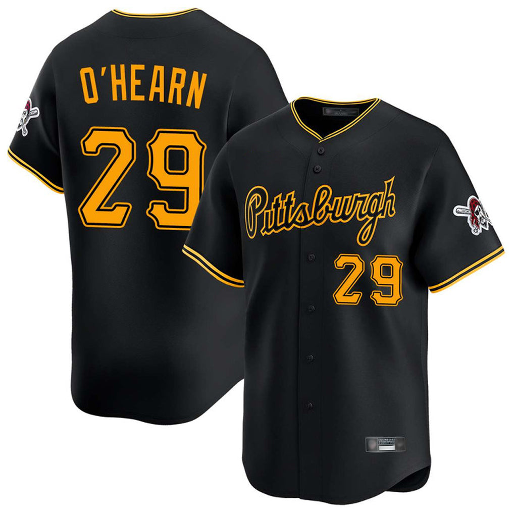 tocy P.Pirates #29 Ryan O'Hearn Player Black Alt Home Limited Stitched Jerseys