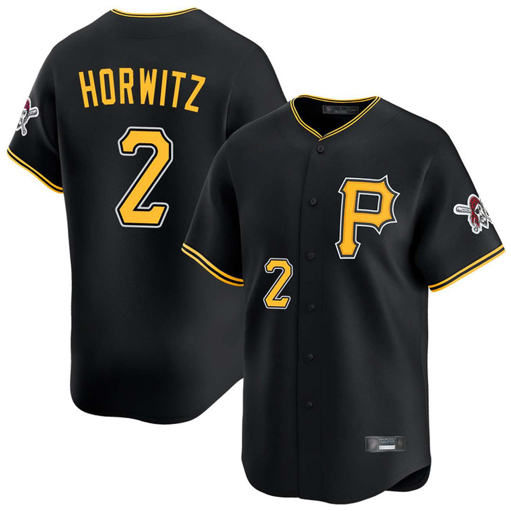 tocy P.Pirates #2 Spencer Horwitz Player Black Alternate Limited Game Stitched Jerseys