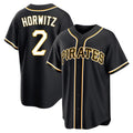 tocy P.Pirates #2 Spencer Horwitz Player Black Fashion Out Home Game Stitched Jerseys