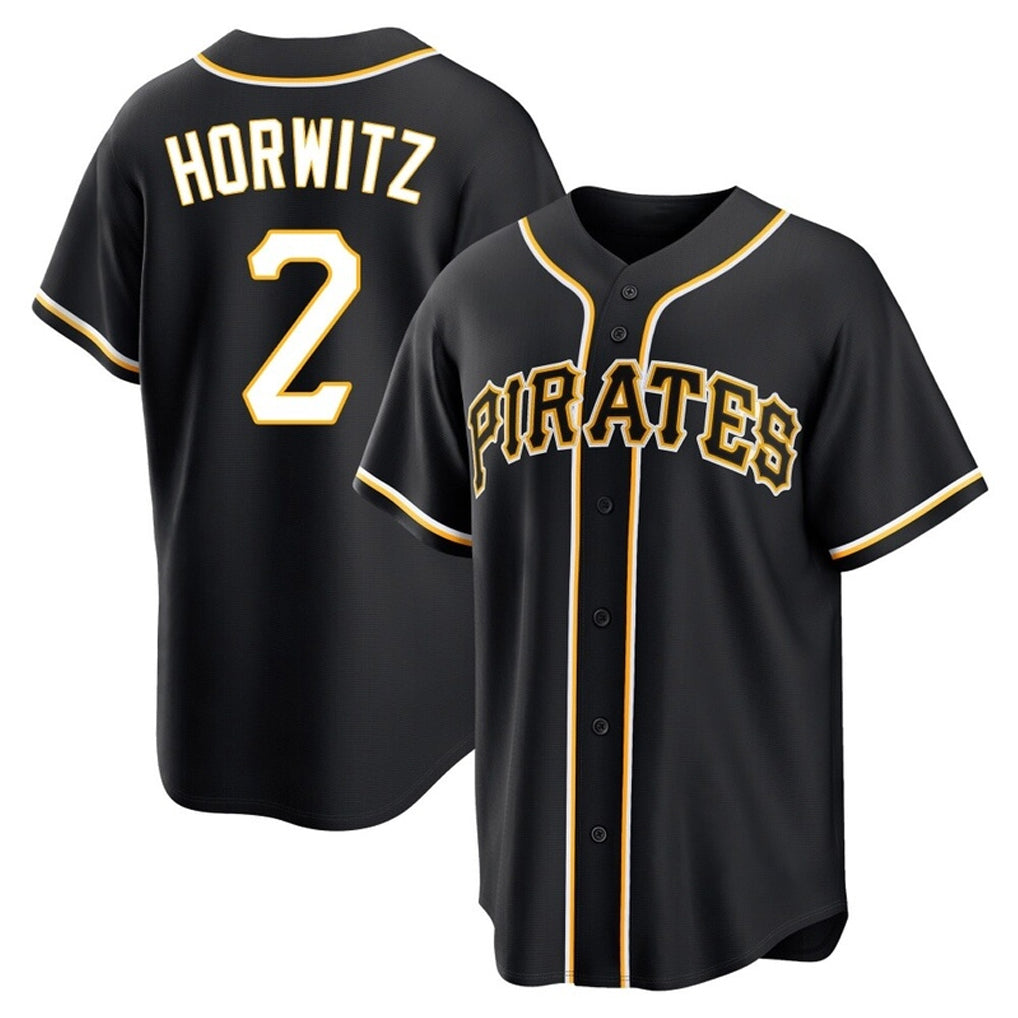 tocy P.Pirates #2 Spencer Horwitz Player Black Fashion Out Home Game Stitched Jerseys