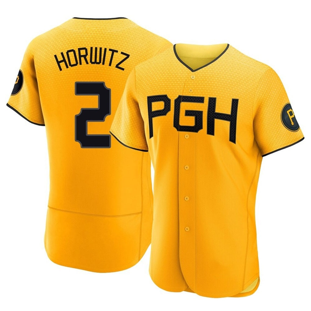 tocy P.Pirates #2 Spencer Horwitz Player Gold City Connect Home Limited Elite Stitched Jerseys