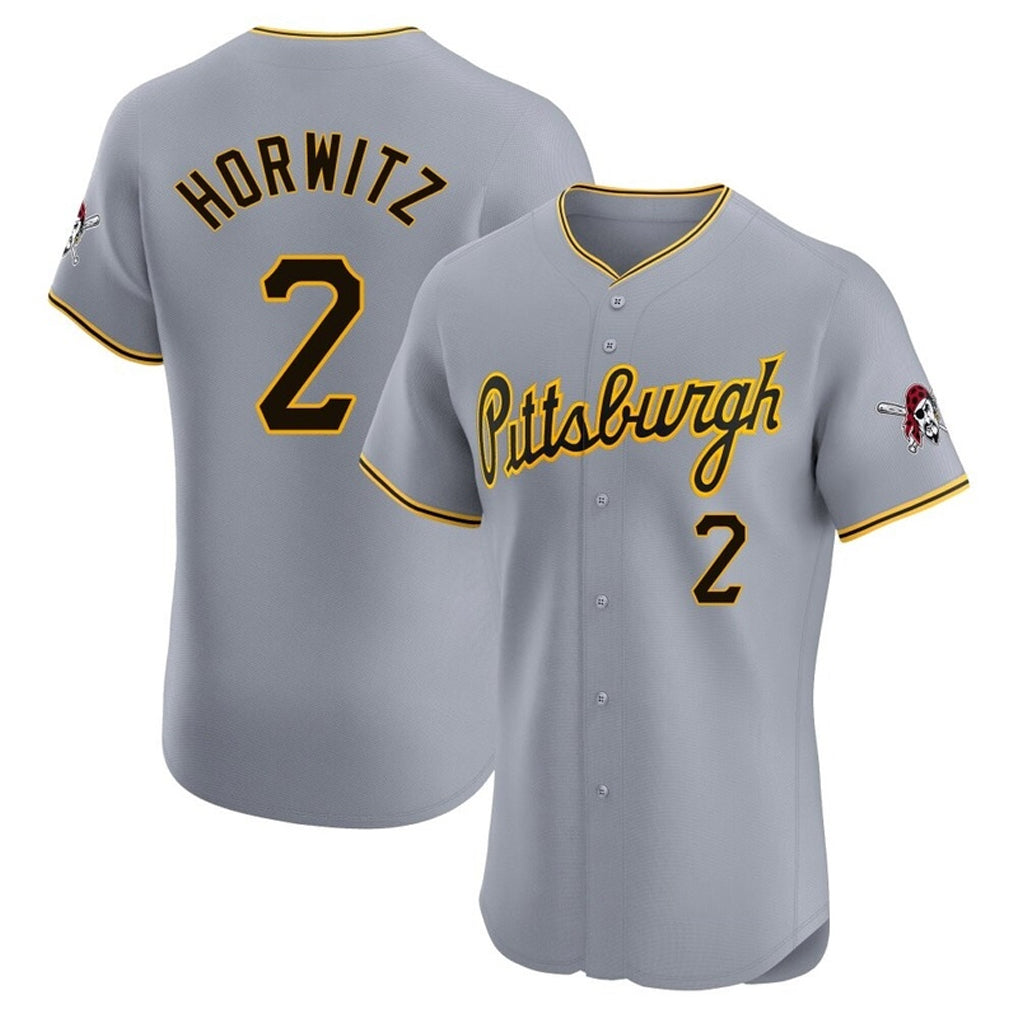 tocy P.Pirates #2 Spencer Horwitz Player Gray Road Home Limited Elite Stitched Jerseys