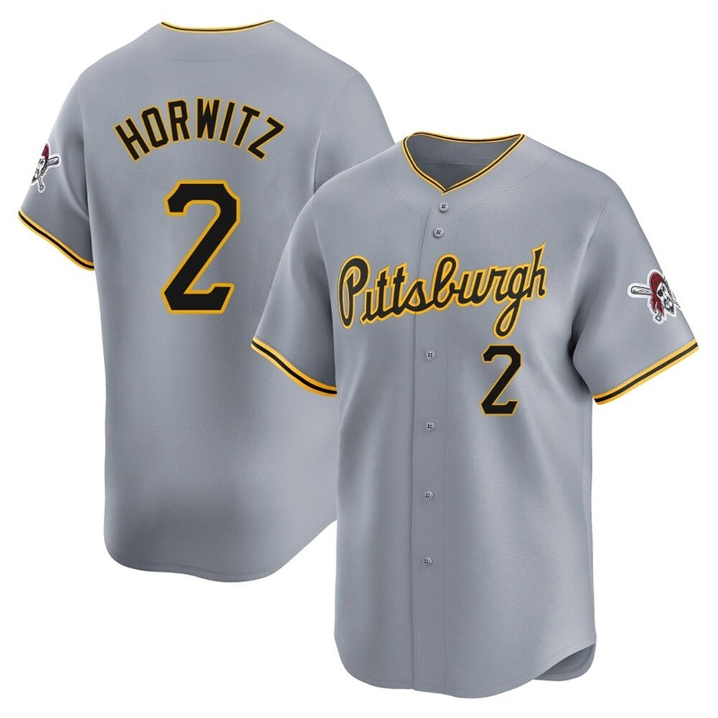 tocy P.Pirates #2 Spencer Horwitz Player Gray Road Home Limited Stitched Jerseys
