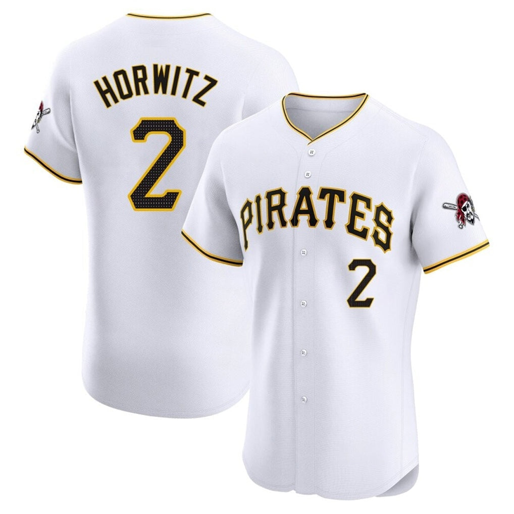 tocy P.Pirates #2 Spencer Horwitz Player White Home Limited Elite Stitched Jerseys