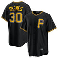 tocy P.Pirates #30 Paul Skenes Player Black Alternate 2025 Home Game Stitched Jerseys