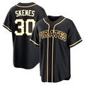 tocy P.Pirates #30 Paul Skenes Player Black Fashion Out Home Game Stitched Jerseys