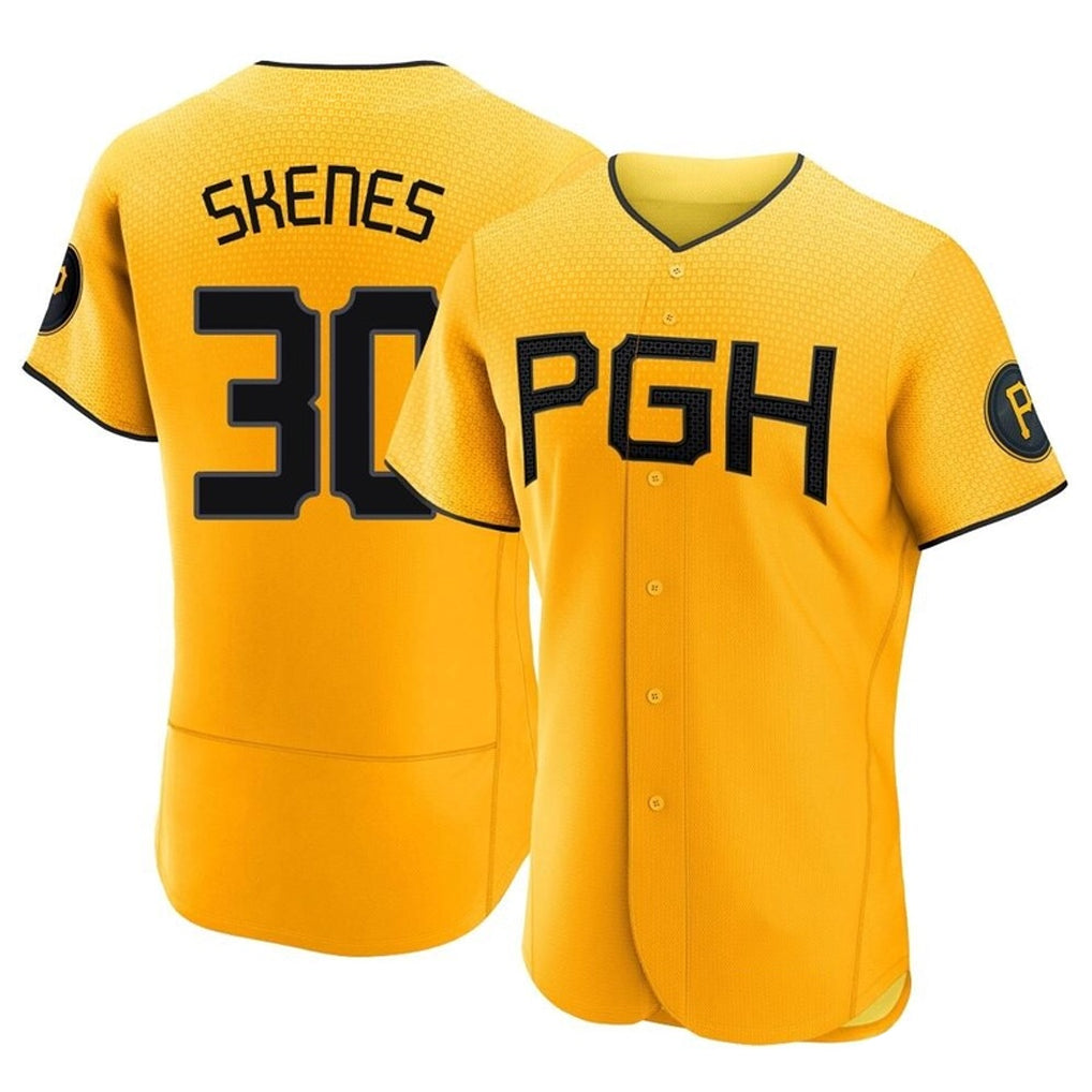 tocy P.Pirates #30 Paul Skenes Player Gold City Connect Home Limited Elite Stitched Jerseys