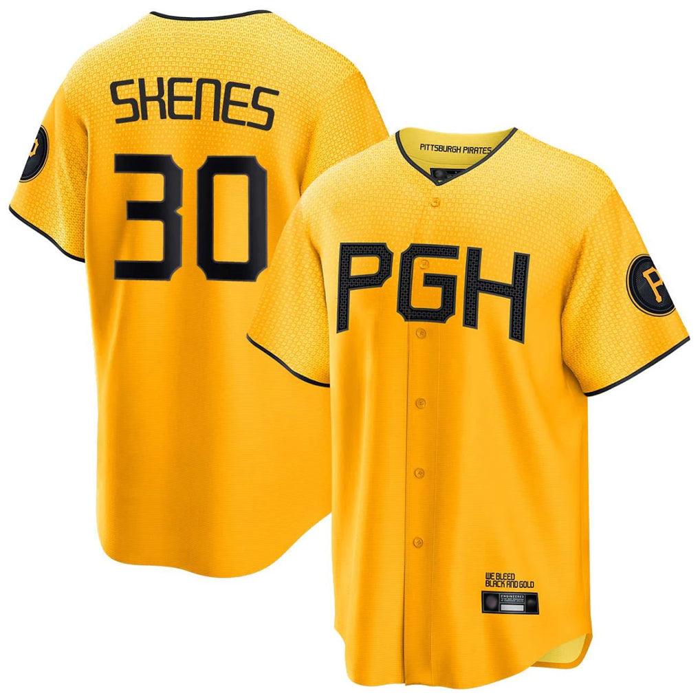 tocy P.Pirates #30 Paul Skenes Player Gold City Connect Home Limited Stitched Jerseys