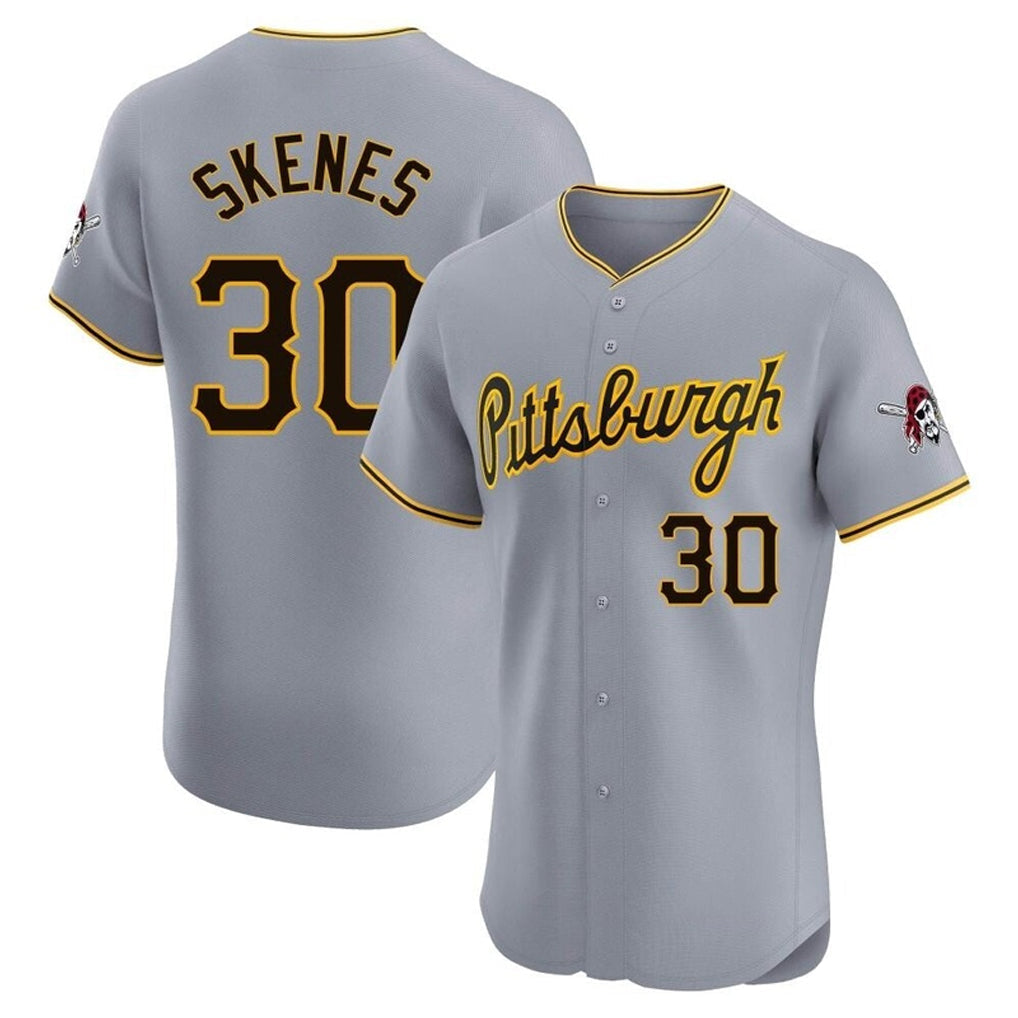 tocy P.Pirates #30 Paul Skenes Player Gray Road Home Limited Elite Stitched Jerseys
