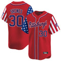 tocy P.Pirates #30 Paul Skenes Player Red 2025 Independence Day Vapor Premier Limited Stitched Jerseys