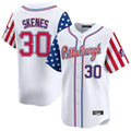 tocy P.Pirates #30 Paul Skenes Player White 2025 Independence Day Vapor Premier Limited Stitched Jerseys