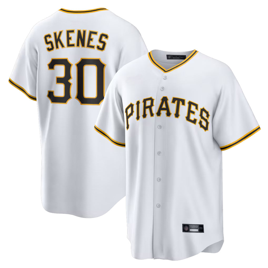 tocy P.Pirates #30 Paul Skenes Player White Home Game Stitched Jerseys
