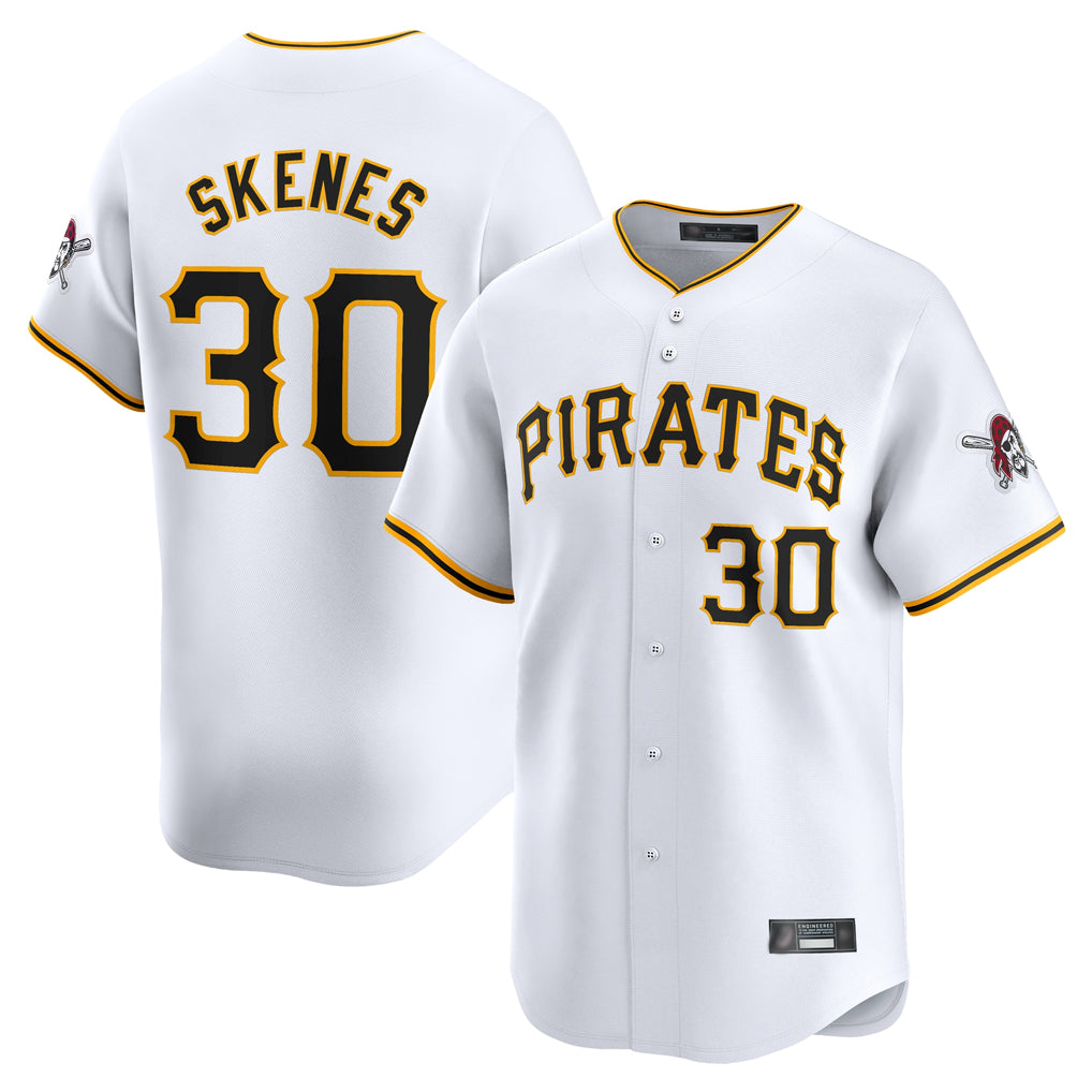 tocy P.Pirates #30 Paul Skenes Player White Home Limited Stitched Jerseys