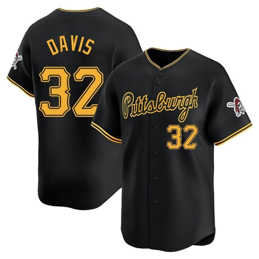 tocy P.Pirates #32 Henry Davis Player Black Alt Home Limited Stitched Jerseys