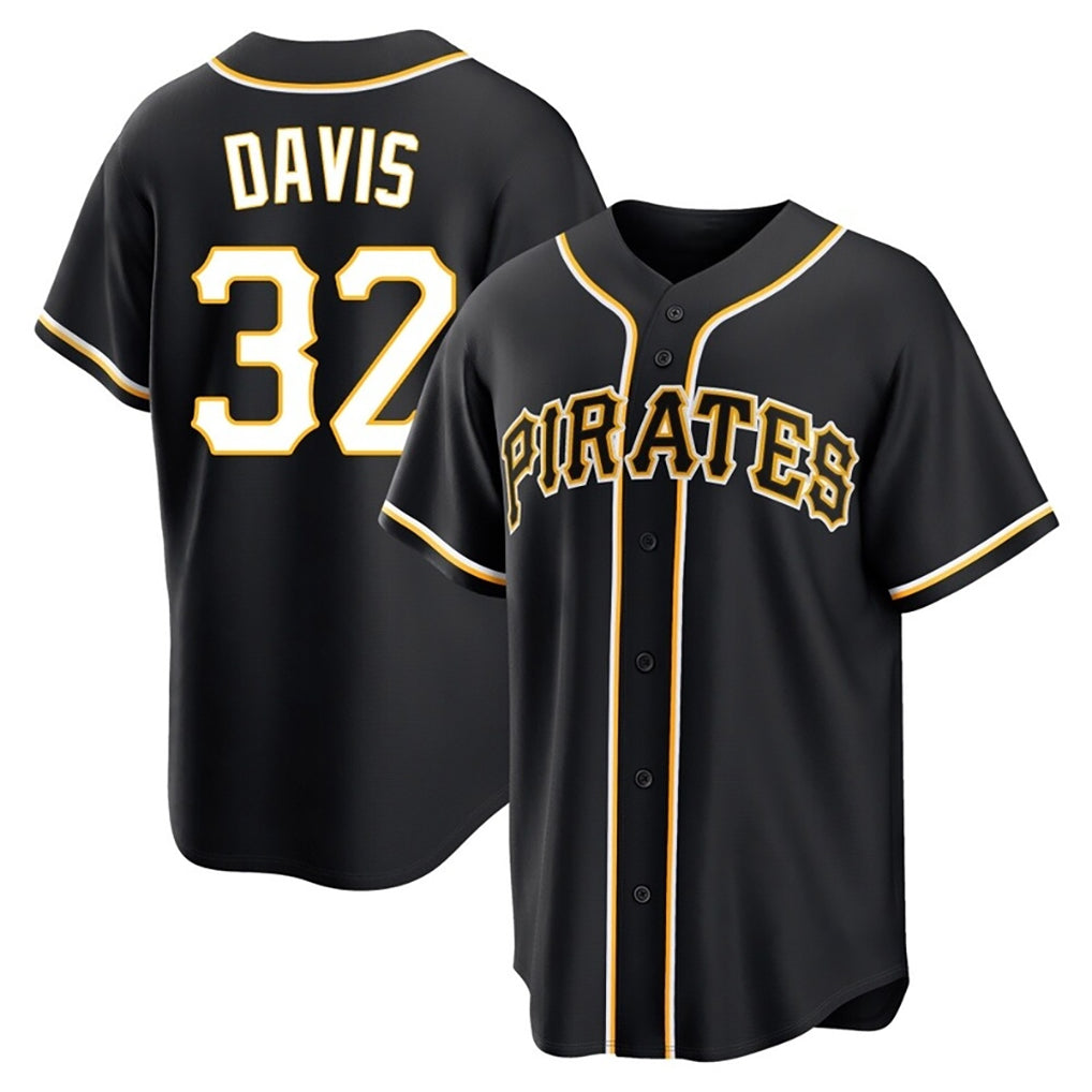 tocy P.Pirates #32 Henry Davis Player Black Fashion Out Home Game Stitched Jerseys