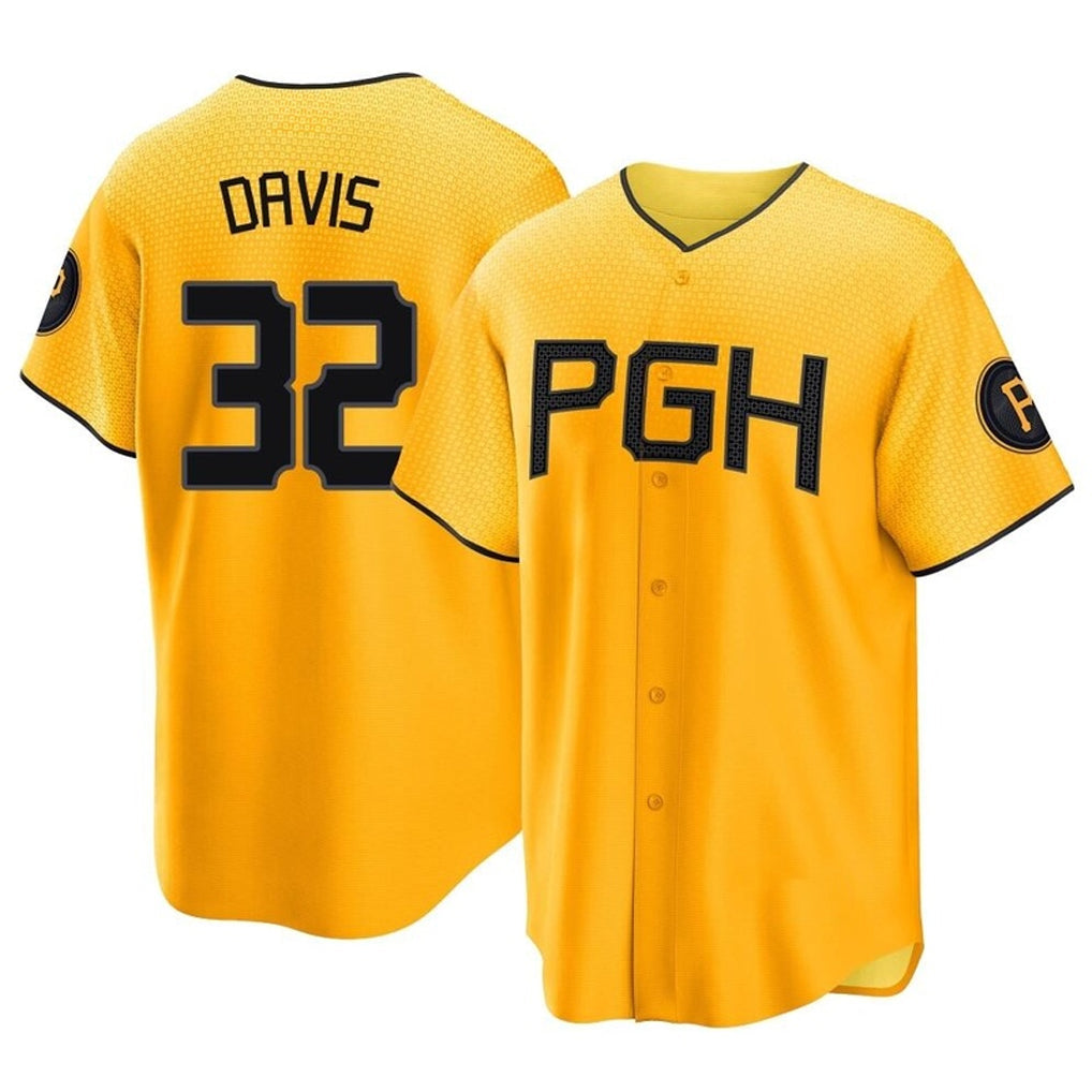 tocy P.Pirates #32 Henry Davis Player Gold City Connect Home Game Stitched Jerseys