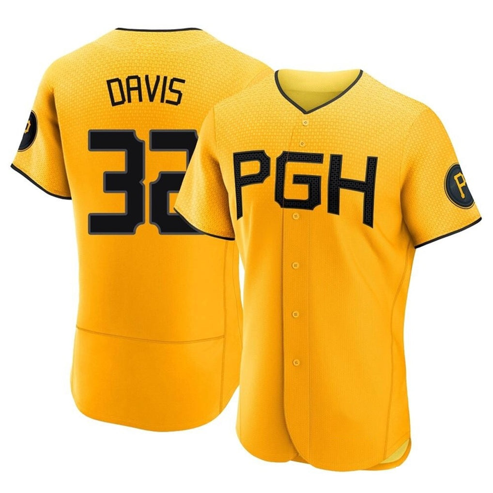 tocy P.Pirates #32 Henry Davis Player Gold City Connect Home Limited Elite Stitched Jerseys