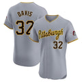 tocy P.Pirates #32 Henry Davis Player Gray Road Home Limited Elite Stitched Jerseys