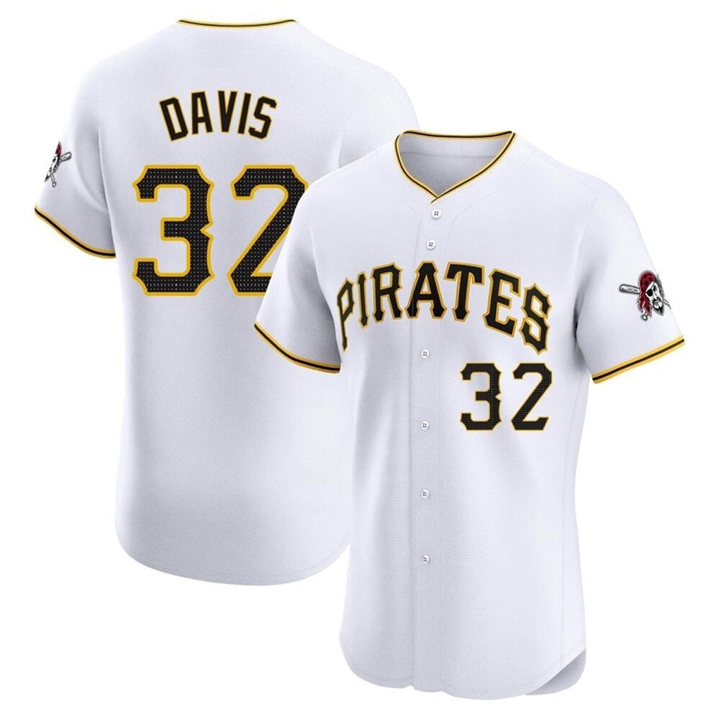 tocy P.Pirates #32 Henry Davis Player White Home Limited Elite Stitched Jerseys