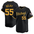 tocy P.Pirates #55 Jason Delay Player Black Alt Home Limited Stitched Jerseys